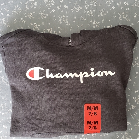 Champion hoodie, size 7/8, grey color - Picture 2 of 3